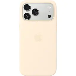 Силіконовий чохол з кнопкою, анімацією та MagSafe для Apple iPhone 17 Pro Max ванільний AAA [175563]