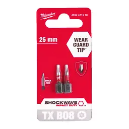 Біта SHOCKWAVE MILWAUKEE, TX BO8, 25мм, (2 шт) - мініатюра 2