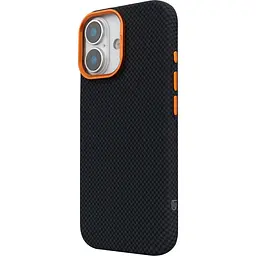 Чохол ArmorStandart LikeCarbon2 SE MagCase для Apple iPhone 17 Kevlar Black Orange (ARM89163) [156298] - мініатюра 5