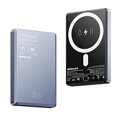 Портативна батарея Remax RPP-109 10000mAh 20W Metal MagSafe Power Bank Blue - мініатюра 3