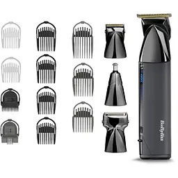 Набір для стрижки Babyliss Super-X Metal Black Edition для голови, вусів, бороди, носа і тіла чорний (MT991E) - мініатюра 2
