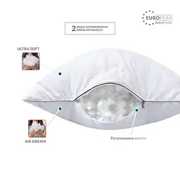 Подушка Ideia Classica Soft 2D, 70х50 см, білий (8-31758) - мініатюра 4