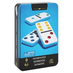 Настільна гра Spin Master Доміно у жерстяній коробці, 28 кісток (SM98405)