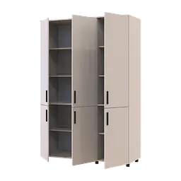 Шафа для одягу Doros Торн Кашемір 3 ДСП (полиці) 135х51.6х200 (44900496) - мініатюра 3