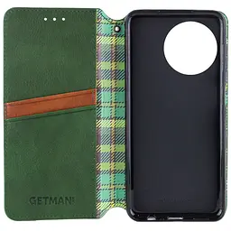Шкіряний чохол-книжка GETMAN Cubic (PU) для Realme 11 4G Зелений - мініатюра 3