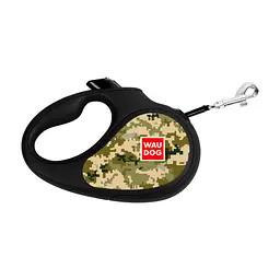 Повідець для собак WAUDOG R-leash Мілітарі світловідбиваюча стрічка S 5 м (381-4026)