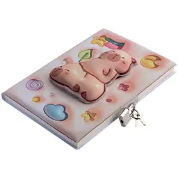 Блокнот ZiBi Capybara Kids Line 3D із замком 145х210 мм клітинка 80 аркушів (ZB.700007) - мініатюра 2