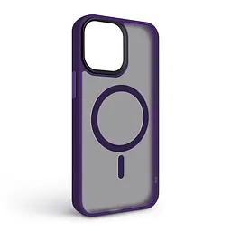 Чехол для Apple iPhone 15 Pro Max, Uniq MagCase, фиолетовый, противоударный, панель-накладка с MagSafe, ударопрочный TPU+PC, с магнитом MagSafe, поддержка полноценной беспроводной зарядки, ArmorStandart (ARM75310) - мініатюра 2