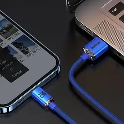 Кабель Baseus Crystal Shine Series Lightning 2.4A (1.2m) blue (CAJY000003) - мініатюра 5