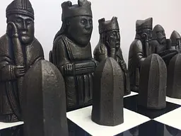 Шаховий набір острова Льюїс/шаховий набір чарівників ефект античної бронзи та олова - мініатюра 8
