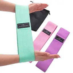 Набір тканинних фітнес гумок Luting Hip resistance bands 3 штуки - мініатюра 2