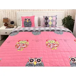 Подушка Руно 50x50 - Owl Grey розовый сатин (17410) - миниатюра 4