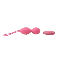 Вагінальні кульки M-Mello Ridged Vibrating Bullet, 19 см, рожевий - мініатюра 3