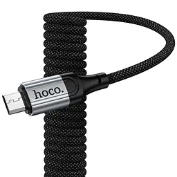Дата кабель Hoco X121 Nuevo USB to MicroUSB 2.4A 1.5 м Black - мініатюра 4