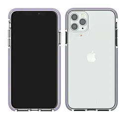 Протиударний прозорий чохол GEAR4 Piccadilly D3O з антимікробним покриттям для iPhone 11 Pro Max (6.5") Violet + Transparent