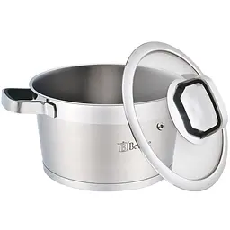 Каструля Bollire Palermo, з кришкою, срібляста, 20 см, 3,1 л (BR-2103)