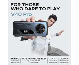 Смартфон Doogee V40 Pro 16/512Gb сріблястий (6923740229200) - мініатюра 8