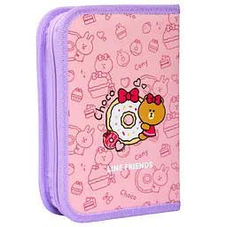 Пенал шкільний Yes одинарний з клапаном Line Friends Always Together HP-03 - мініатюра 3