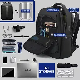 Рюкзак Tigernu T-B9600 15. 6" чорний - мініатюра 3