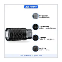 Ліхтар для вибухонебезпечних умов, RGB-підсвітка YEMAO YM-A300-SFT12R+3x3535+RGB Li-Ion, Type-C, 10 шт (52963-YM-A300-SFT12R_1701) - мініатюра 6