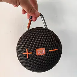Кругла Bluetooth колонка з функцією speakerphone і радіо чорна TG648 - мініатюра 3