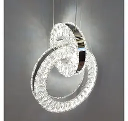 Підвісна кришталева LED-люстра Artlight 7710/2A-CH з двома кільцями, хром, 34 Вт, від 5-12 м² - мініатюра 7