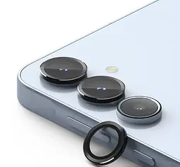 Захисне скло DK для Samsung Galaxy A55 A556 на камеру Lens Metal Ring Eagle Eye 017695 black - мініатюра 2