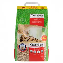 Наповнювач туалета для котів Cat's Best ‎Original 10+2 л / 5.2 кг деревинний - мініатюра 4