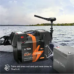 Акумулятор Li Time LiFePO4 12V [12.8V/100Ah/1280Wh] Group 24 [123756] - мініатюра 2