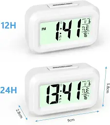 Компактний настільний цифровий годинник будильник Vicloon Digital Alarm Clock білий (SKU-121) - мініатюра 6
