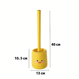 Йоршик для унітазу із пластику з м'якою щетиною Yellow Duck, Kitchen Master Жовтий 87616 - мініатюра 5