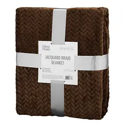 Плед Ardesto Jacquard Braid 160х200 см 100% поліестер коричневий pbe0050505 - мініатюра 2