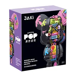 Конструктор JAKI Кіберпанк ведмедики - Магнітний вайб (чорний) (JK6250-1)