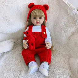 Реалістична Кукла Реборн 55 см повністю вінілова Doll Reborn Baby К0100325 - мініатюра 4