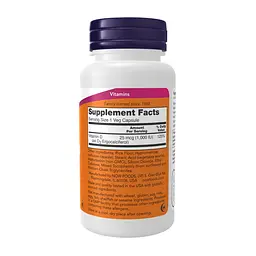 Вітамін D 1000 IU Now Foods (Vitamin D Dry) - 120 веганських капсул - мініатюра 2