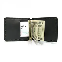 Шкіряний затиск для грошей Gofin 11,5х8,5 см acs0011954 - мініатюра 4