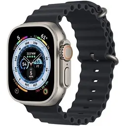 Розумний сенсорний смарт-годинник HK 8 pro Max Ultra Українське меню Black (16079-hbr) - мініатюра 2