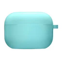 Силіконовий футляр з мікрофіброю для навушників Airpods 4 Бірюзовий / Marine Green