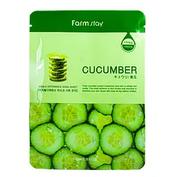 Маска для обличчя FarmStay Cucumber тонізуюча з екстрактом огірка 23 мл