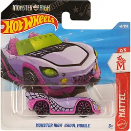 Базова машинка Hot Wheels Matel Monster High Ghoul Mobile бузкова (5785) JJJ19-N521