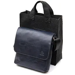 Чоловіча шкіряна сумка GRANDE PELLE 24х24х6 см sum0015576 - мініатюра 7