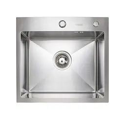 Мийка для кухні Platinum Handmade 500x450x220 (товщина 3,0/1,5 мм + корзина та дозатор в комплекті), Нержавіюча сталь