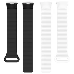 Ремінець Dual-color Magnetic для Xiaomi Mi Band 9/8/10 White / Black - мініатюра 4