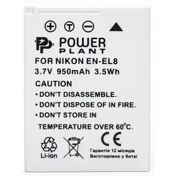 Акумулятор до фото/відео PowerPlant Nikon EN-EL8 (DV00DV1084) - мініатюра 2