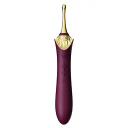 Мультифункціональний вібратор Zalo - Bess 2 Velvet Purple, 4 насадки, підігрів - мініатюра 8