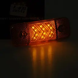 Габарит LED прямокутний 115х40 мм/12/24V/12 діодів стрілкою/Помаранчевий 1 шт. (MRT 51) - мініатюра 2