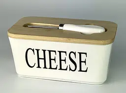 Сирниця з ножем прямокутна "Cheese", 17,5x10,5x8 см