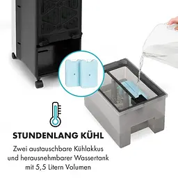 Мобільний кондиціонер-вентилятор Klarstein Cooler Rush 3-в-1 (10035824) - мініатюра 6