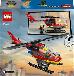 Конструктор LEGO City Пожежний рятувальний гелікоптер 85 деталей (60411) - мініатюра 8