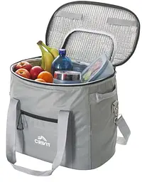 Термосумка Crivit 35L сумка-холодильник зі знімним пластиковим пакетом Серая - мініатюра 3